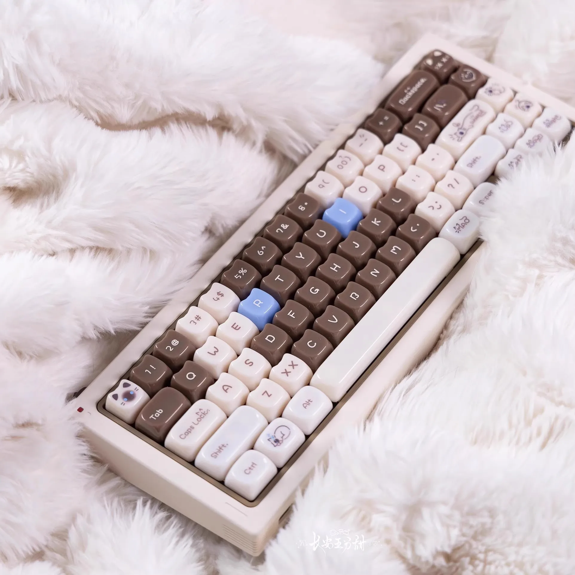 148 Keys/set Siamese Cat Cute Candy Cats Keycaps PC Material Key Caps MAO+MOA Profile Soft Jade Keycap For MX Switch Keyboard