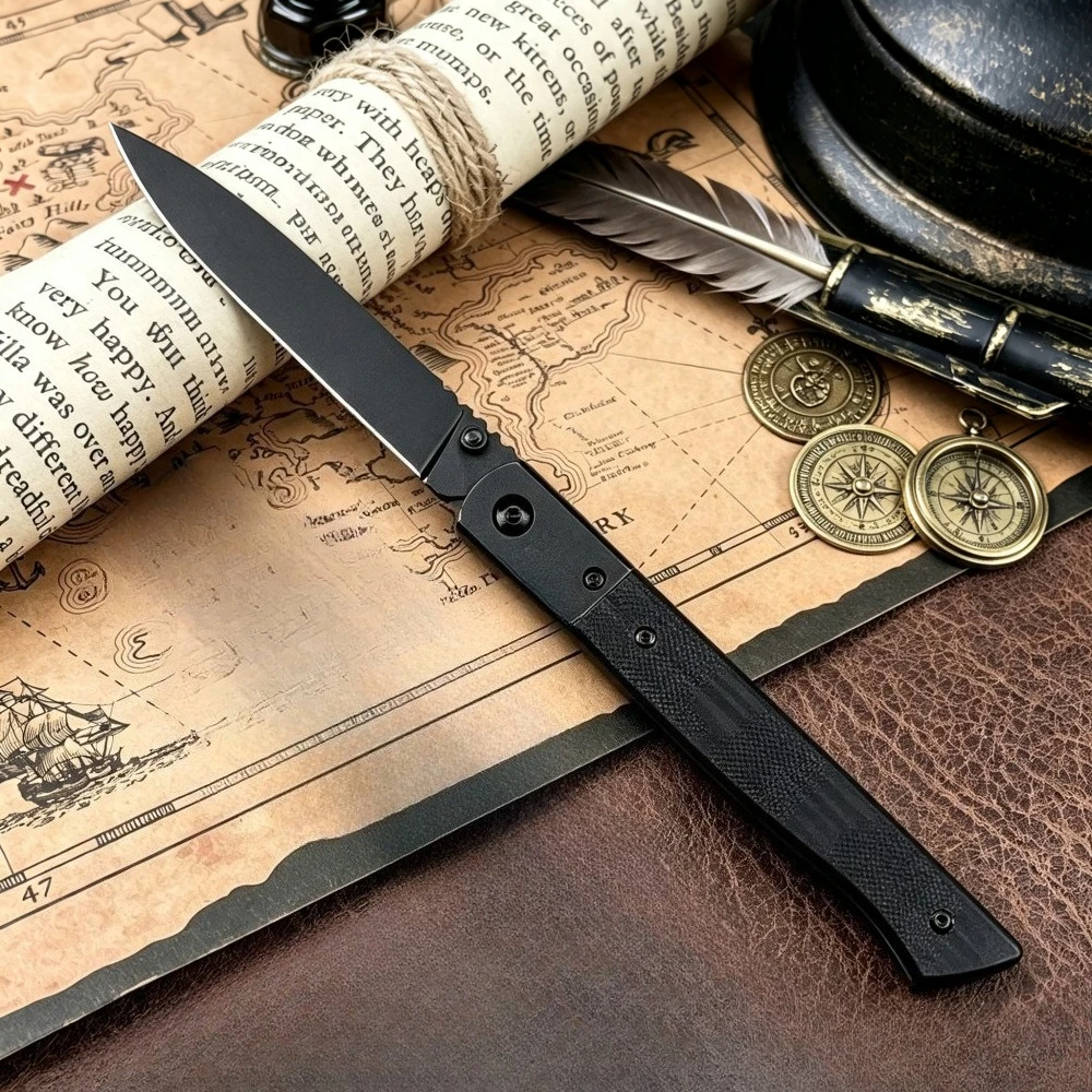 New Outdoor Folding Knife with 440C Blade and G10 Handle—Everyday, Jungle Exploration, Portable Rescue Survival, Camping Tool