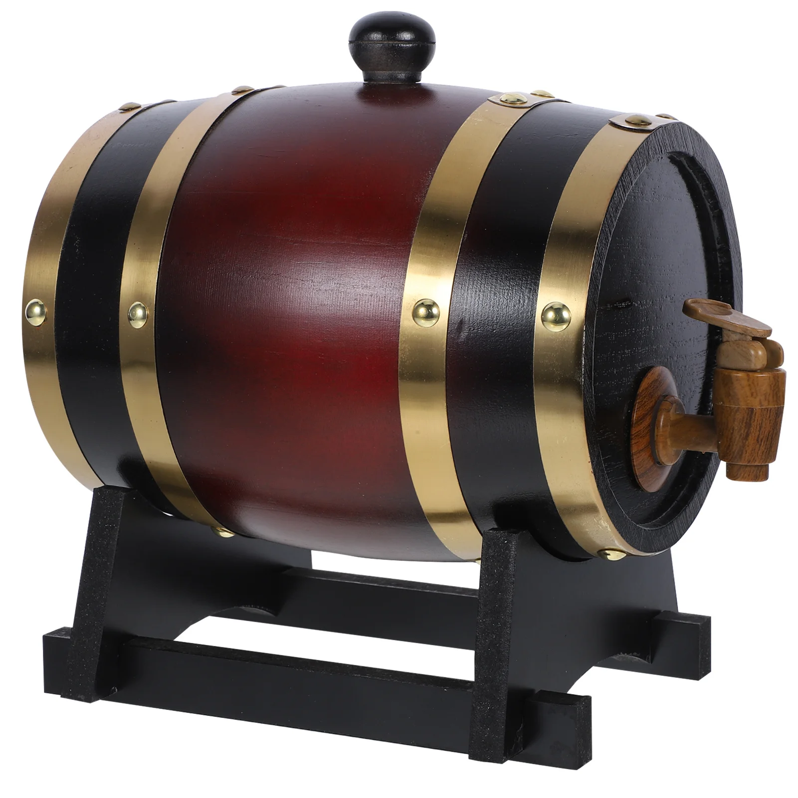 

Solid Wood Wine Barrel Beer Bucket Whiskey Dispenser Spirit Party Beverage Drinks