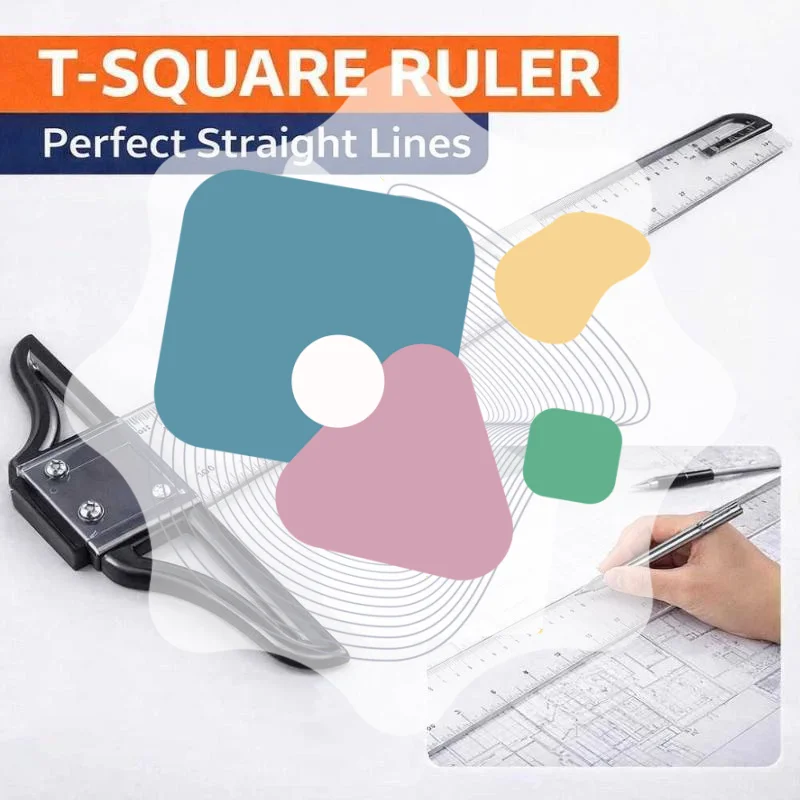 T Square Ruler 45/60/70/80cm Plastic Drafting Ruler Removable T Head Drawing Drafting Tool Design Art Supplies