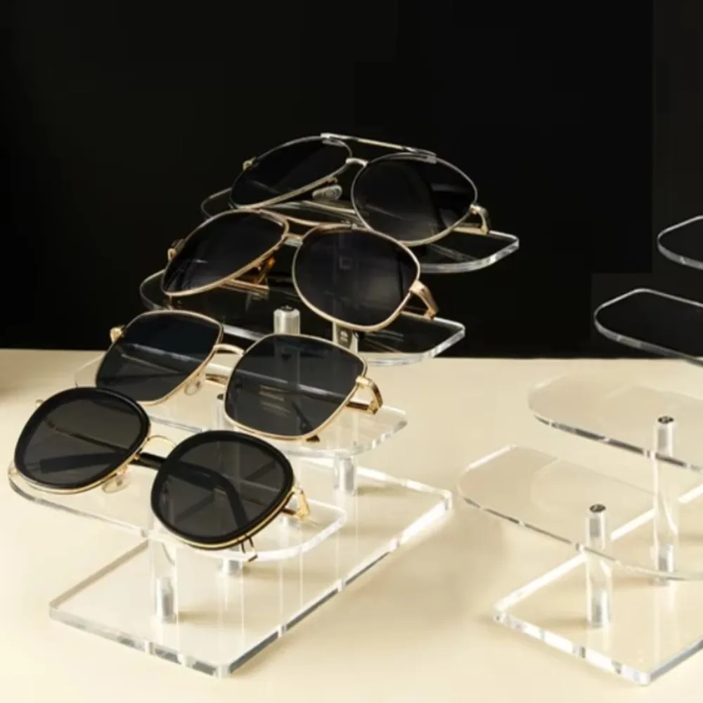 Clear Acrylic Stereoscopic Layered Glasses Display Rack Can Also Be Used As A High-value Storage Rack for Small Household Items