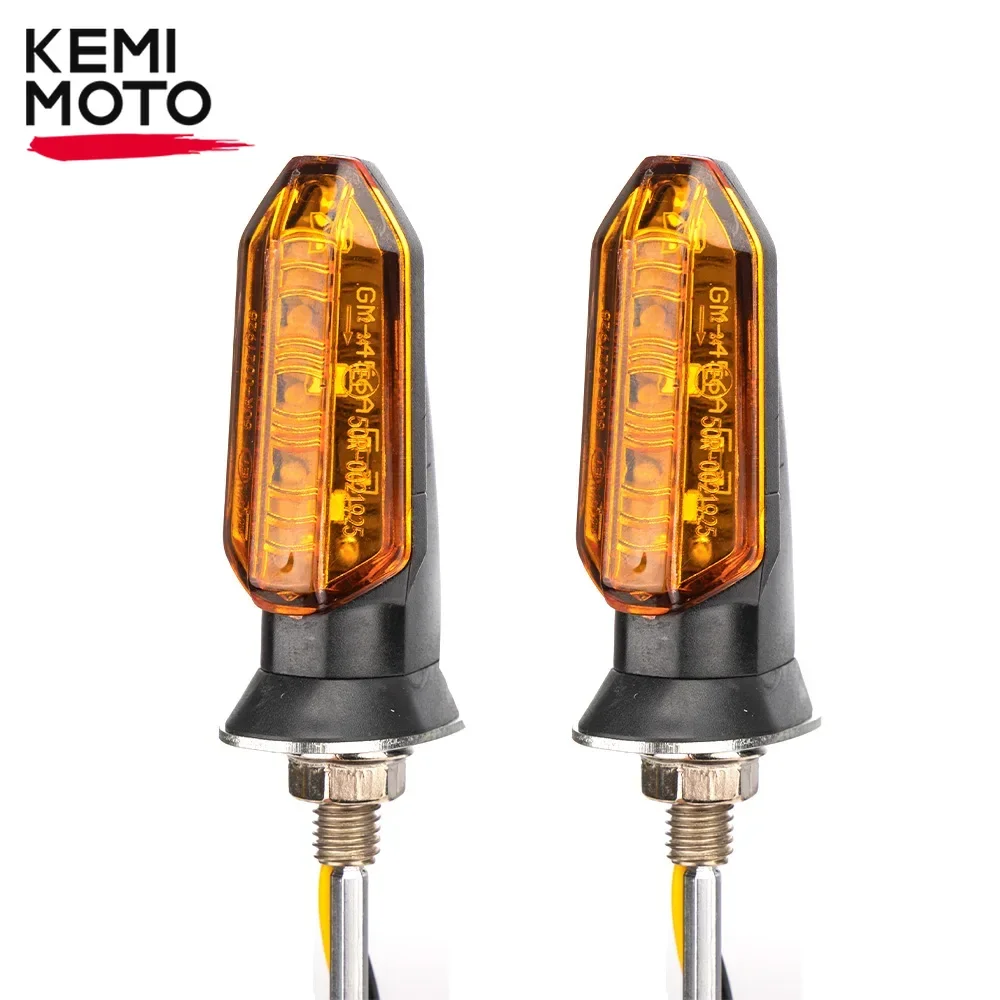 

Motorcycle LED Turn Signals Lights 12V Flasher Amber Flashing Light Blinker Waterproof Signal Lamp 8mm Bolt For Honda for Suzuki