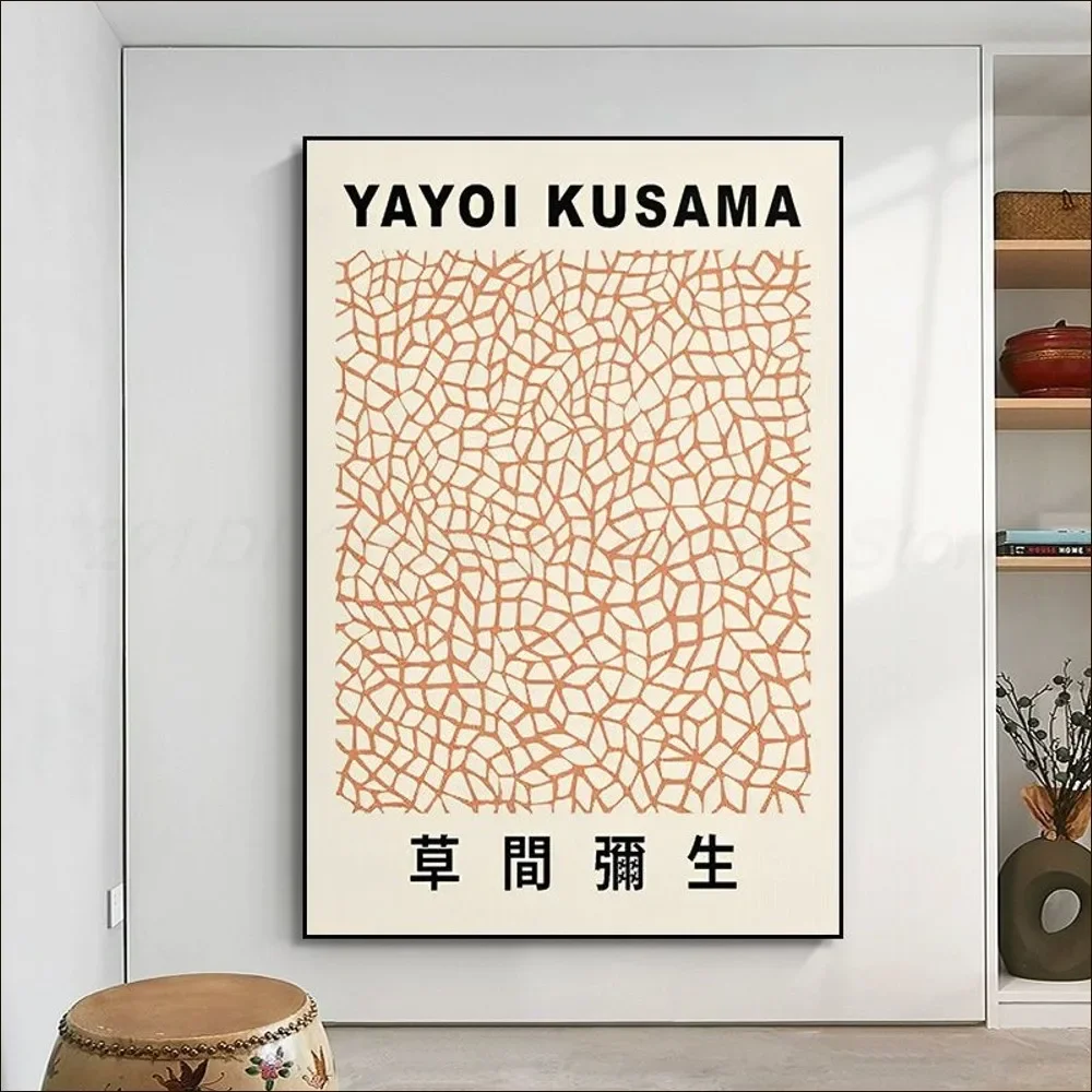 Retro Yayoi Kusama Poster Anime Posters Sticky HD Quality Poster Wall Art Painting Study Wall Decor