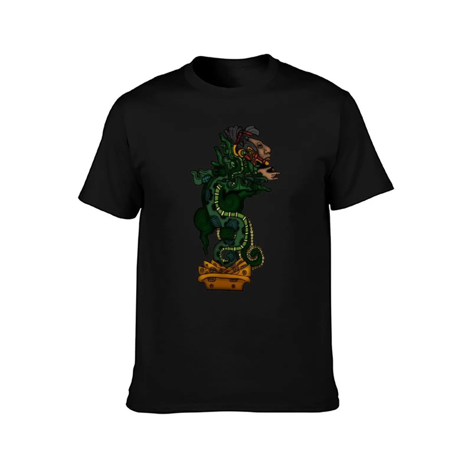 Mayan Serpent God T-Shirt Plus Size Simple Casual Top T-Shirt