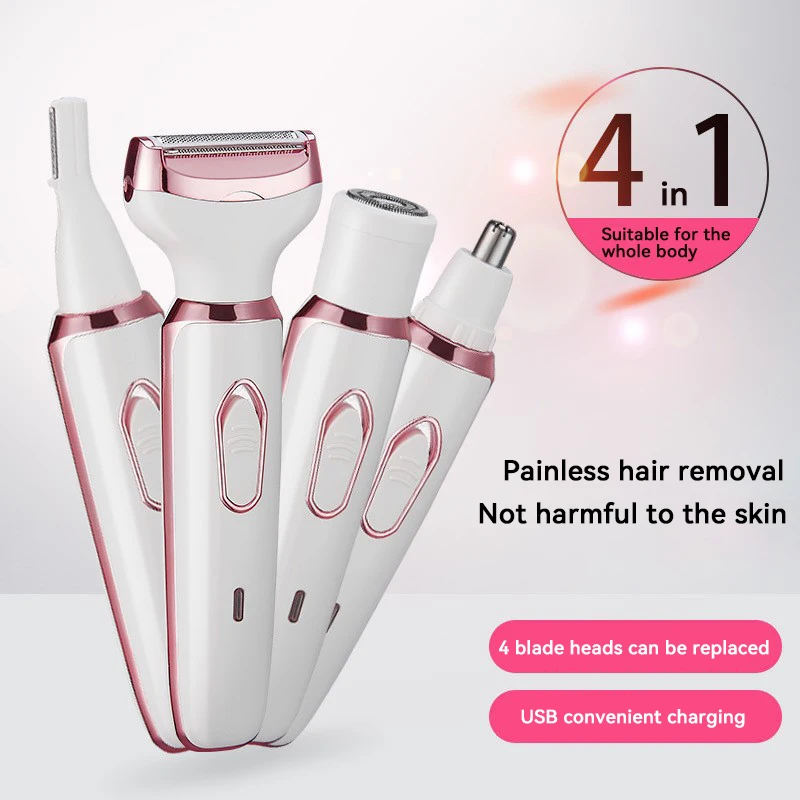 Xiaomi  New 4 In 1 Electric Lady Shaver Body Hair Removal Epilator Painless Cordless Trimmer Razor Gifts For Women