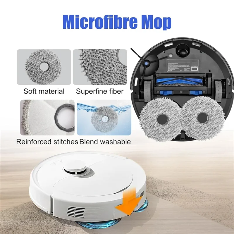 【قسيمة!】22 قطعة لـ Ecovacs Deebot T50 Max/T50 Omni/T50 Pro Omni/T50 Max Pro Omni ملحقات مكنسة كهربائية مرشح فرشاة جانبية رئيسية ممسحة D