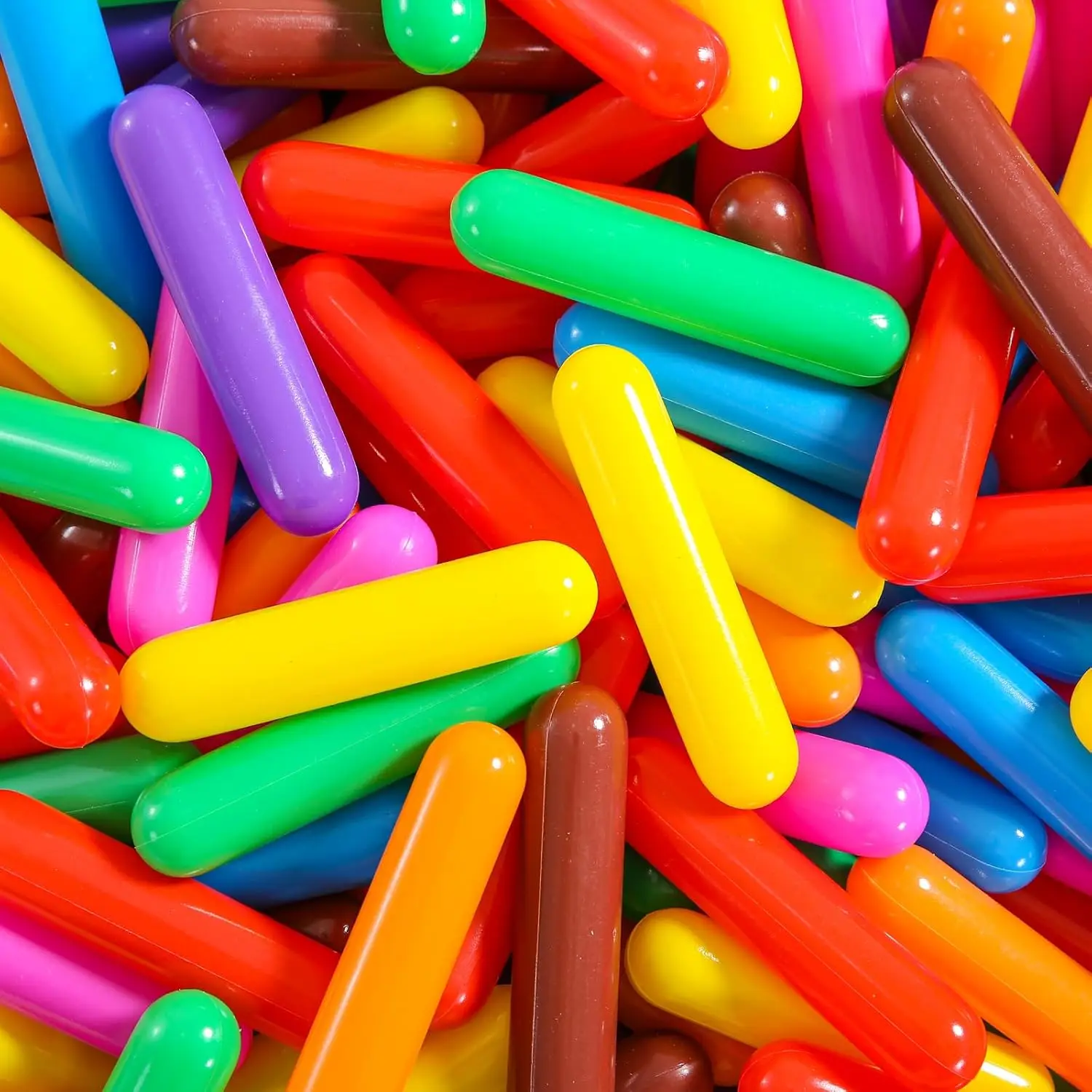 Ball Pit Balls Giant Sprinkles 250pcs, Rainbow Colors