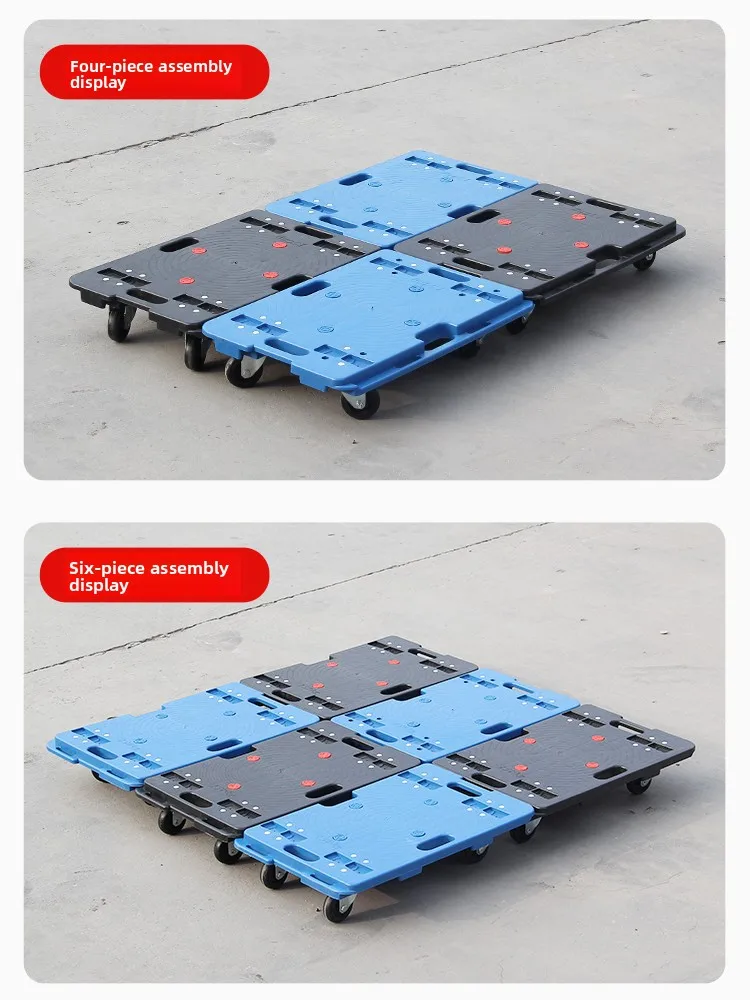 Heavy Duty Rubber Wheel Turtle Car Hand Push Cart Pull Cargo Mover Durable Versatile Flatbed Cart for Warehouse And Office Use