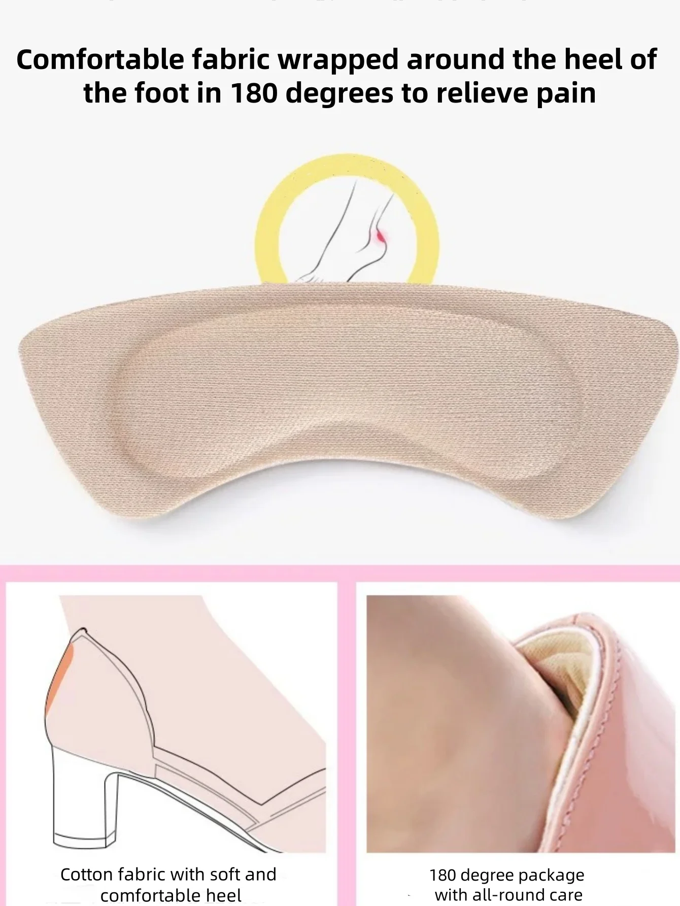 6 Pair Of Wear Resistant Heel Pad Self Adhesive Protection Pad Can ImproveThe Fit And Comfort Shoe Prevent Slipping Water Bubble