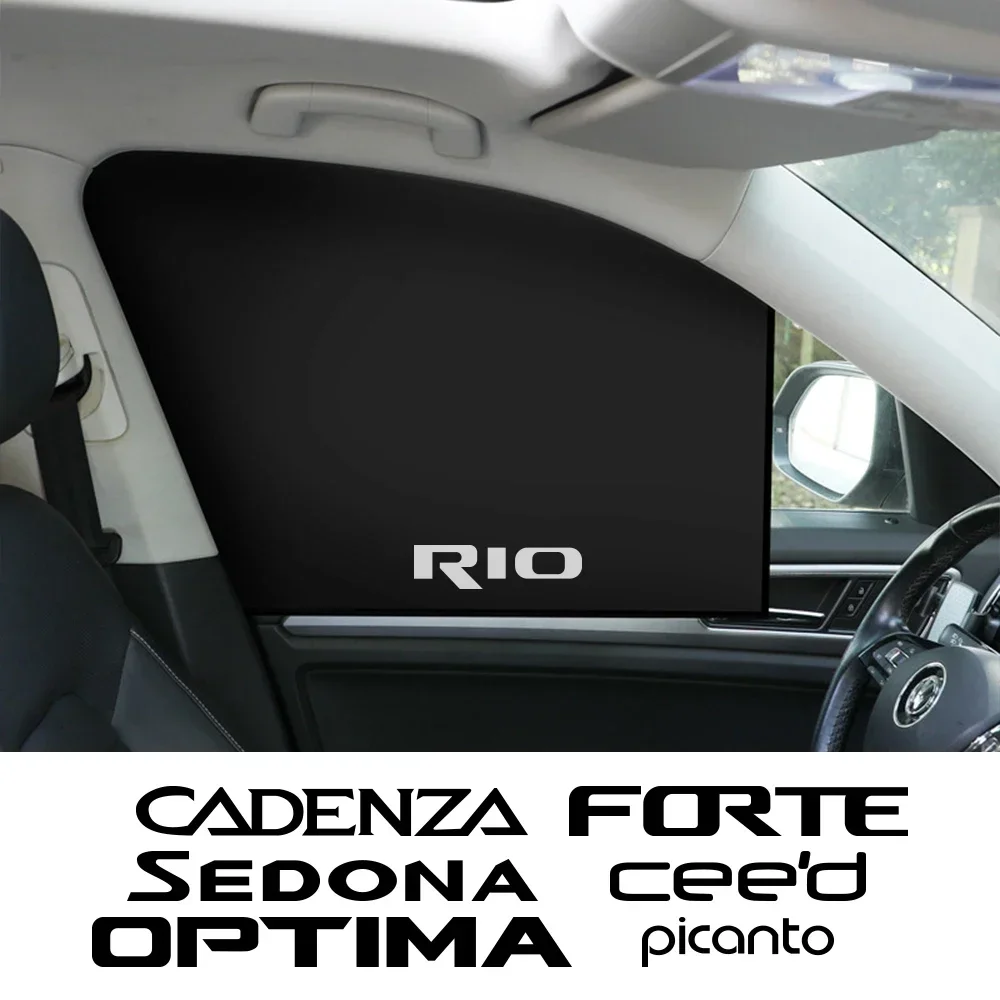 Parasol para ventana lateral de coche, accesorios de cortina magnética para Kia Rio Picanto Ceed Forte Optima Sedona Cadenza K9 Telluride, 2 uds.