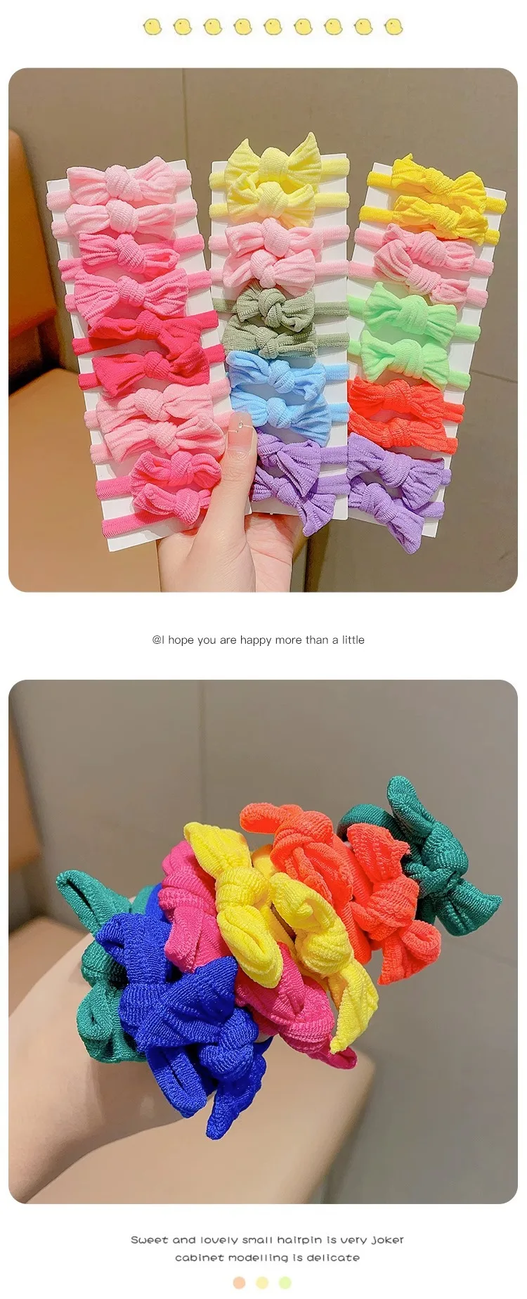 Kinder-Stirnband, hohe Elastizität, Schleife, Haarschleife, kleines Mädchen, nicht schädlich, gute Elastizität, Gummiband, Mädchen-Krawatte, Haar-Accessoires – Detail 5