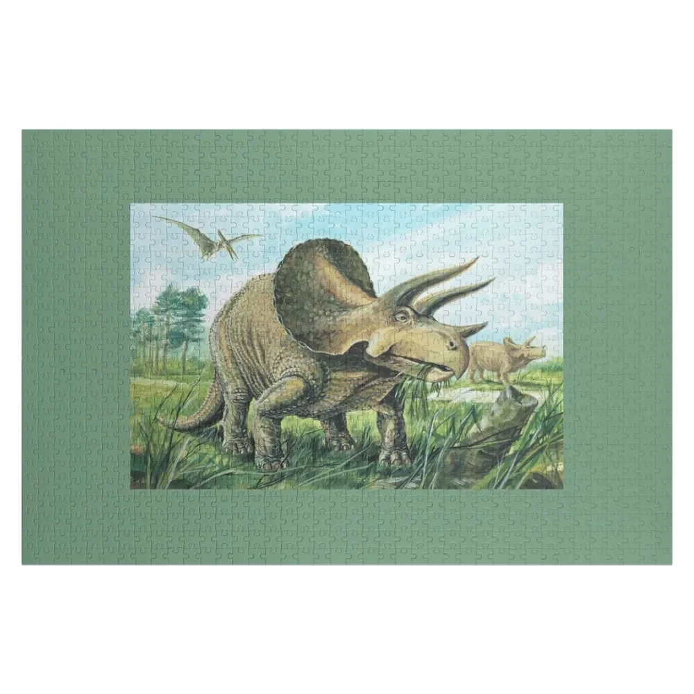 Triceratops Jigsaw Puzzle Personalized Kids Gifts Custom Photo Wooden Name Custom Personalized Puzzle