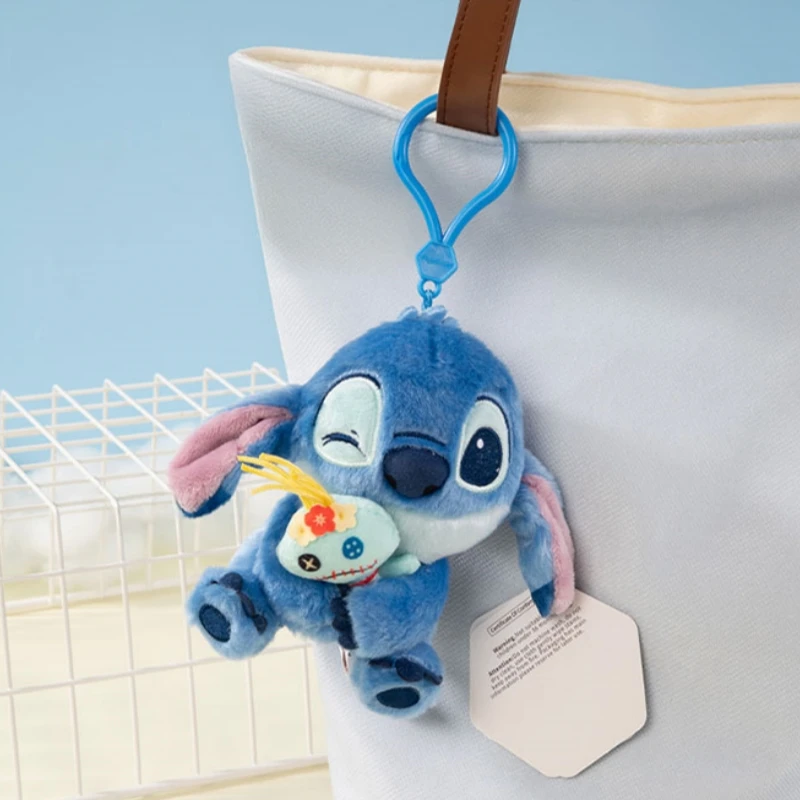 Echte Disney Stitch knuffel Anime pop sleutelhanger Cartoon & schattig kinderspeelgoed Rugzak hanger Valentijnsdag geschenkdecoratie