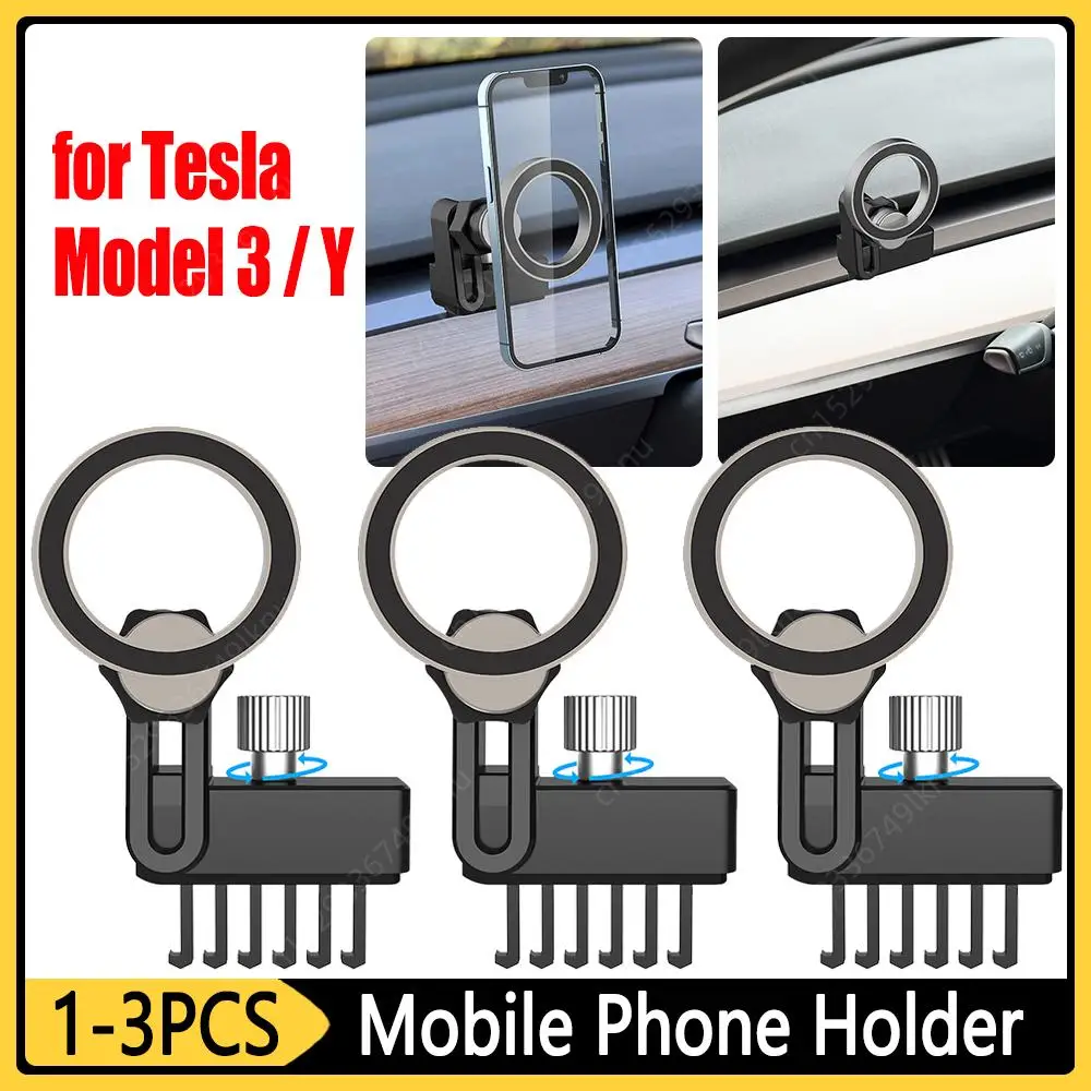 

1-3PCS Car Auto Mobile Phone Holder 360 Degree Rotation Navigation Car Holder Car Mount for Tesla Model 3 Model Y for iPhone
