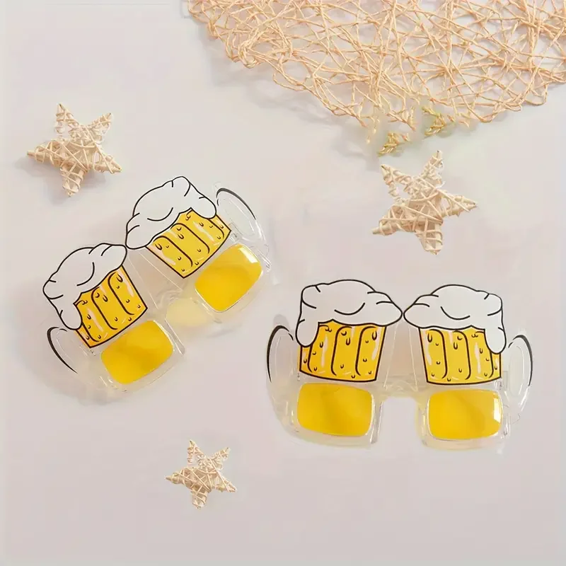 1–60 Stück Bierkrug Brillen Party Dekor Neuheit Sonnenbrille Foto Requisiten für Abschlussfeier Zubehör Strand Pool Party Gefälligkeiten – Detail 3