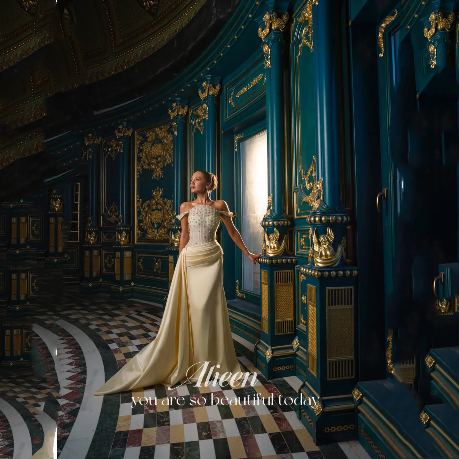 

Aileen Off the Shoulders Evening Dresses for Special Occasions Customized Mermaid Women Evening Dress Handmade Elegant Party