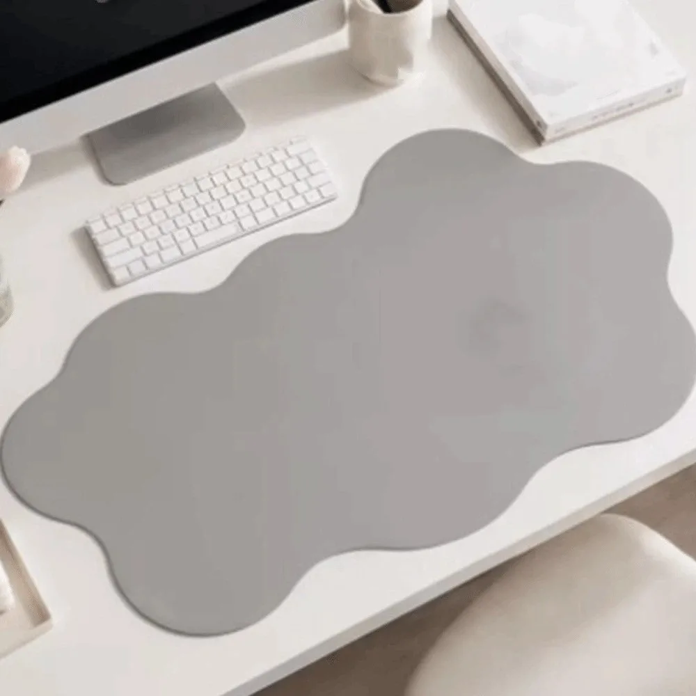 Creative Irregular Cloud Shaped Desk Pad Non-Slip Quick-Drying Anti Slip Mouse Pad Absorbent Versatile Keyboard Mat Gaming