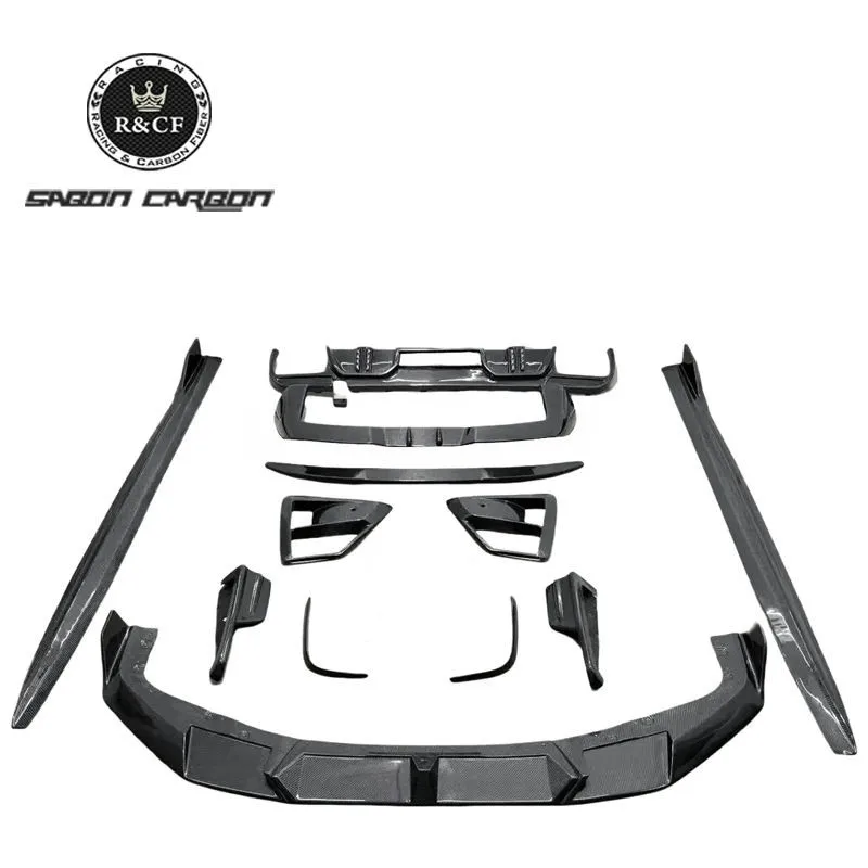2023-24 F95 X5M LCI Body Kit LD Style Carbon Fiber Front Bumper Spoiler Side Skirts for BMW F95 X5M LCI 2023