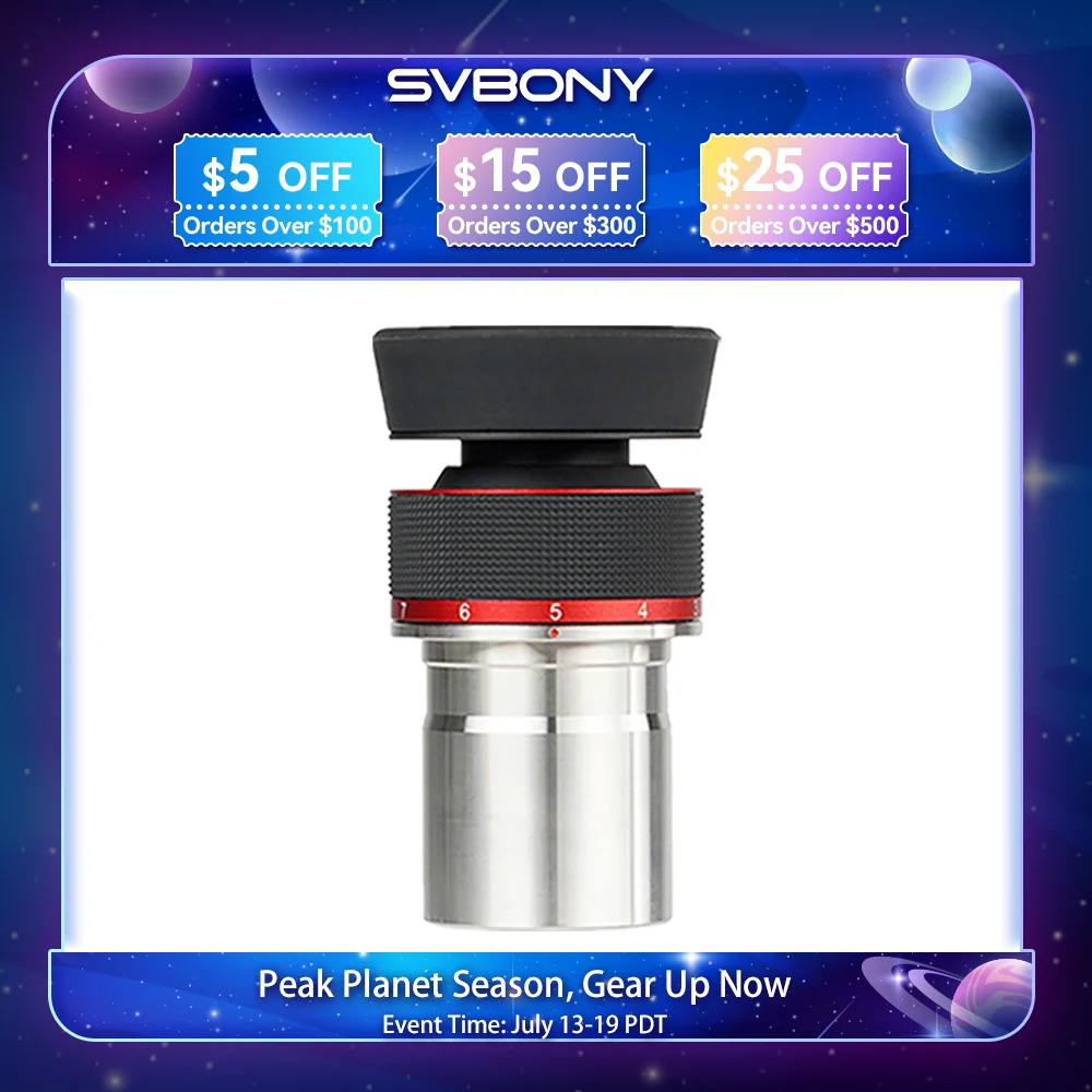 Svbony SV215 Zoom Eyepiece,1.25 Inch 3-8mm,with Parfocal Design,Telescope Accessory for High Power Lunar and Planetary Observing