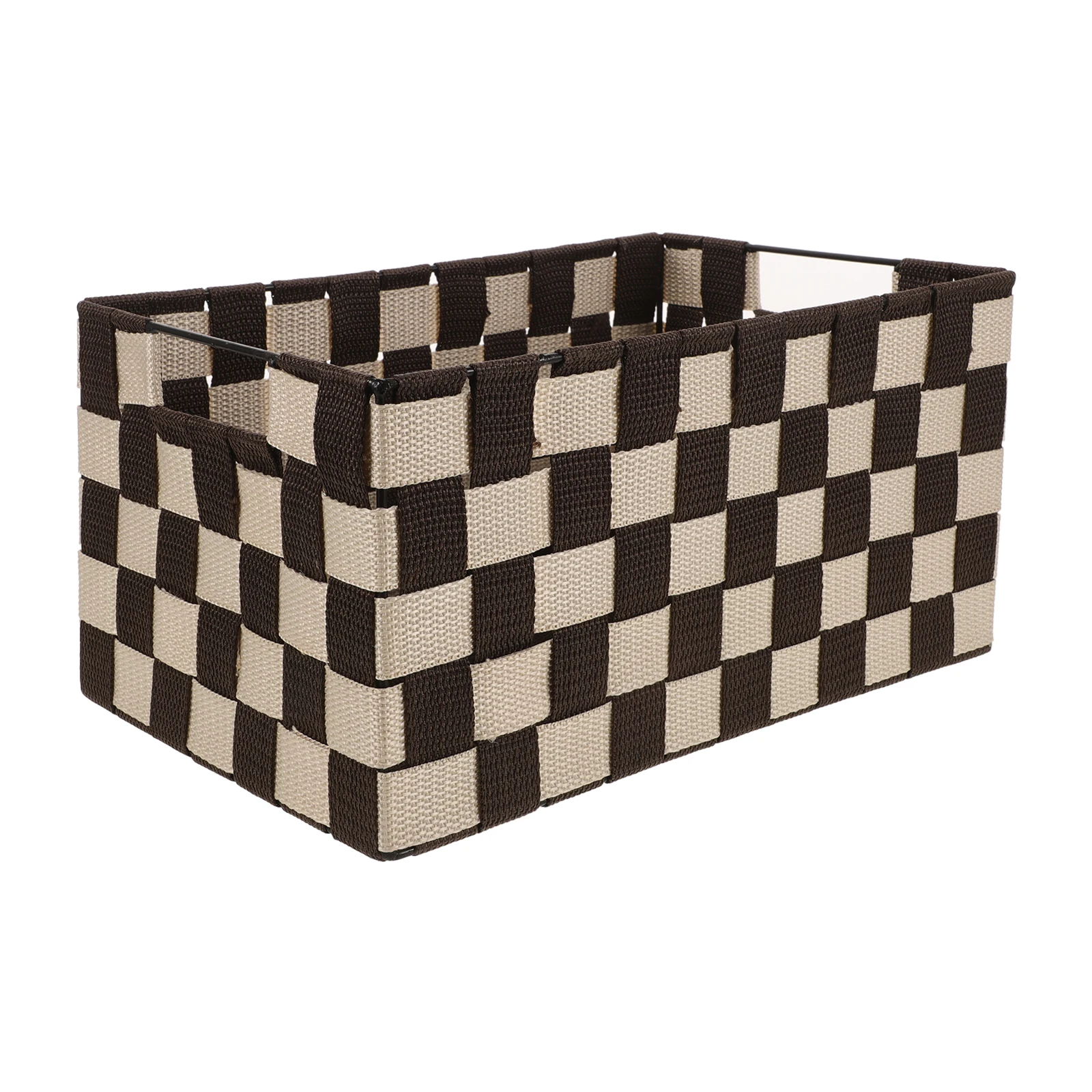 

Weave Pattern Baskets With Handles Household Clothes Organizer Cube Storage Bin Desktop Tidyclothes Storage Container Closet