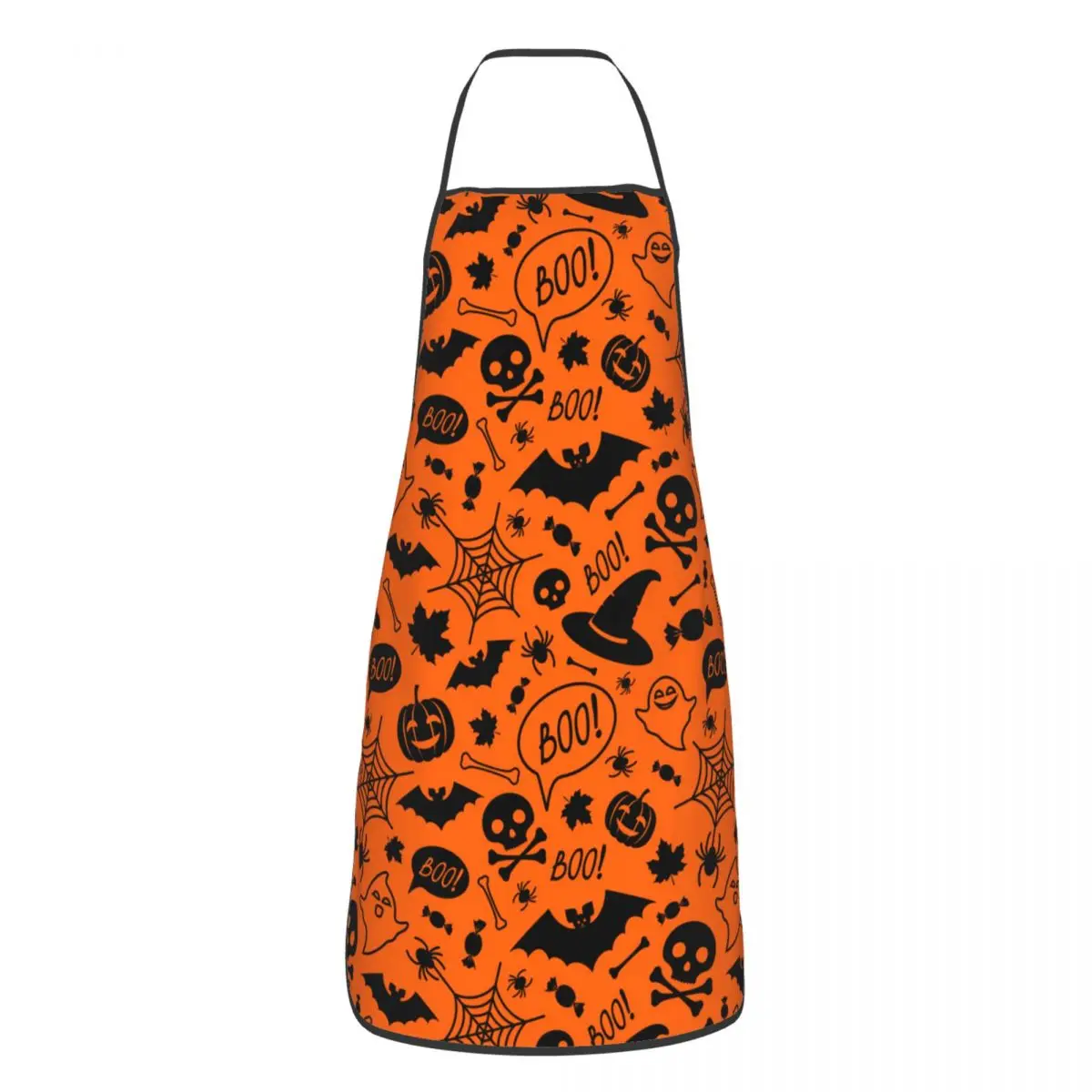 Custom Magic Witch Chef Cooking Baking Apron Witchcraft Pumpkin Skull Ghost Bat Spider Gothic Tablier Cuisine for Gardening