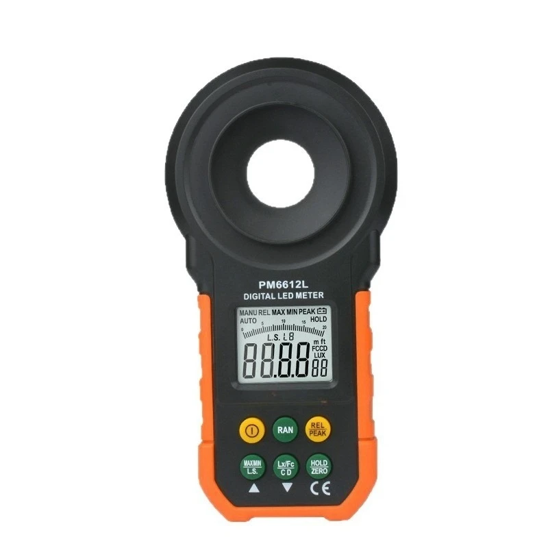 Suitable for PEAKMETER Huayi PM6612L Illuminometer High Precision Digital Photometer Illuminometer Luminance Meter Light Meter