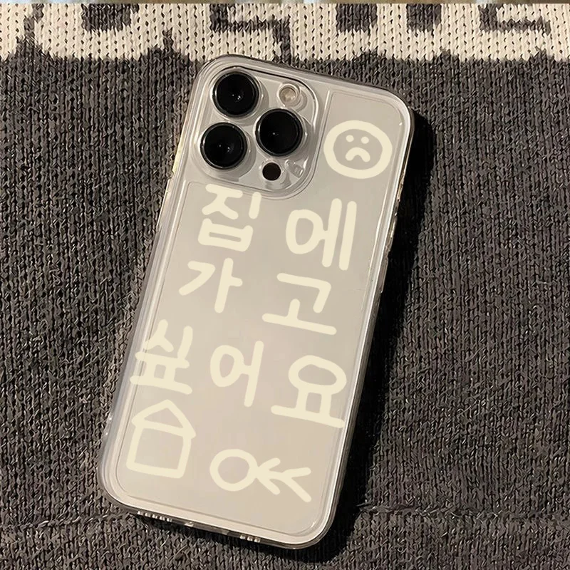 Transparent Korean Simple Word Silicone Phone Case For Redmi Note 10 11 12 13 14 Pro Plus 5G 12 13 13C 4G Shockproof Clear Cover view 4