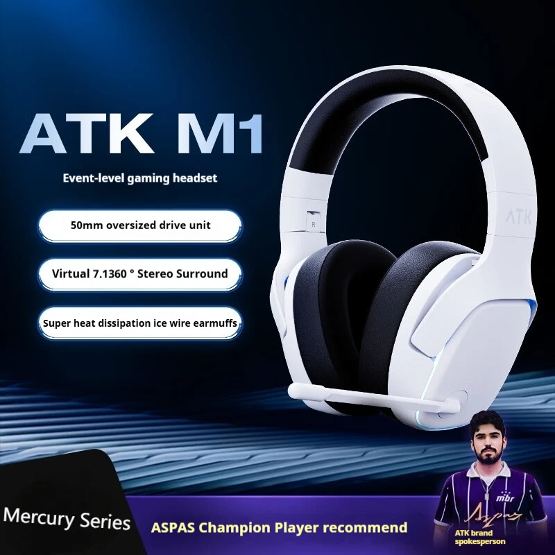 

New ATK M1 Head Set Noise Reduction Wireless Bluetooth CSGO Fearless Game Headphone Contract Headset Gaming Customize Gifts