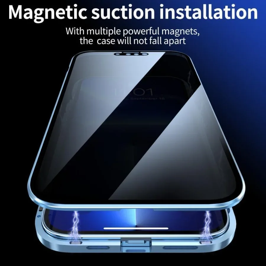 

For Honor X7C X9C Smart X9d X9 5G Lens Protection Anti Spy Peeping Phone Case Privacy Double Side Tempered Glass Cover Cases