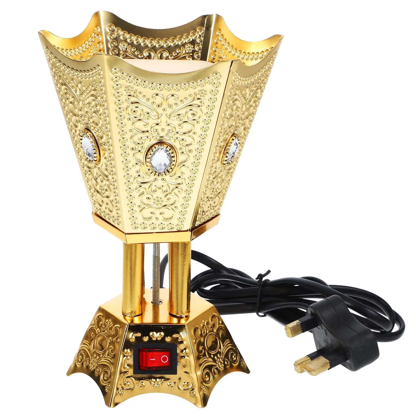

Electric Incense Burner Reusable Household Censer Decorative Metal Retro For Bedroom Living Room In