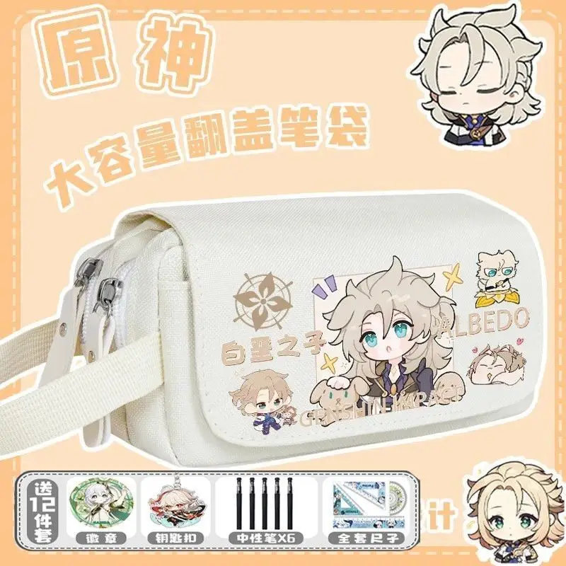 

Genshin Impact Collaboration Walnut Pain Bag Xiangling Scaramouche Stationery Box Maple Leaf Manyo Elementary And Middle School