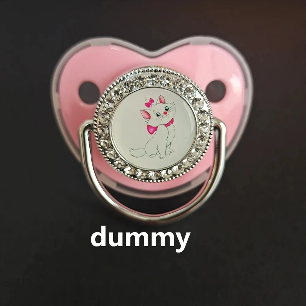 2024 Mary Cat Orthodontic Nipple Kids Girl Kids bejeweled beautiful baby pacifier with personalized clip chupete0-24 months