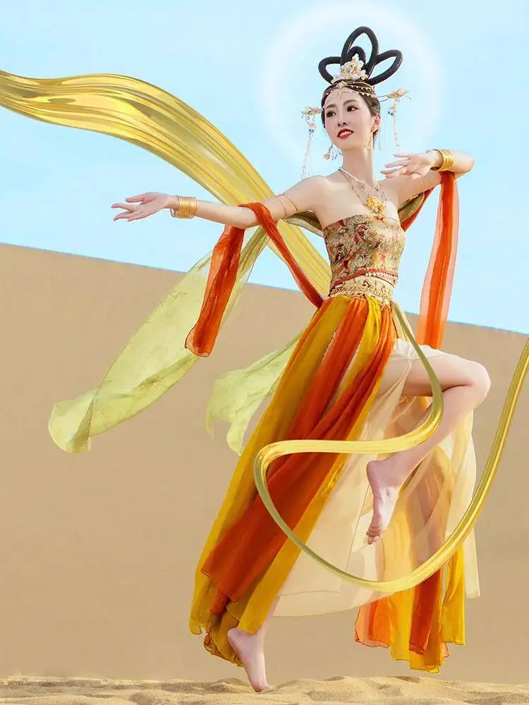 

New Exotic Charm Dance Costume Princess Of The Western Regions Women Performance Costume Dunhuang Flying Apsaras Hanfu Women
