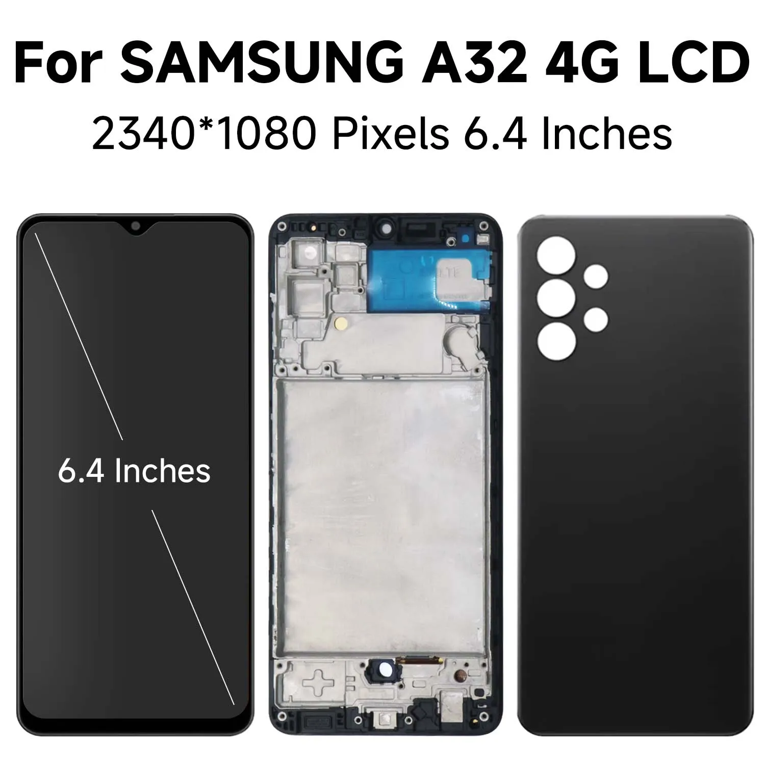 6.4\'\' Super AMOLED For Samsung Galaxy A32 4G LCD For Samsung A325 A325F SM-A325F/DS LCD Display Frame Touch Digitizer Screen