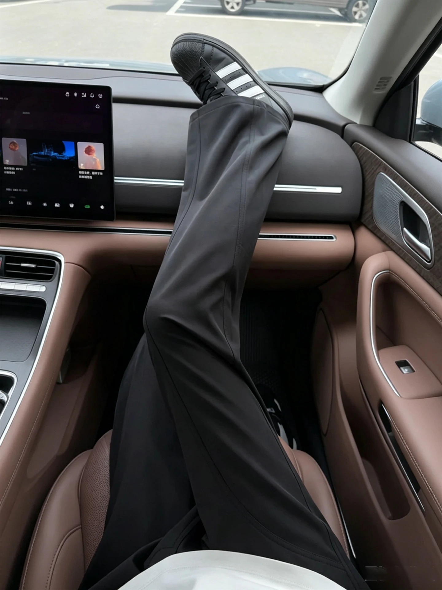 Black Ice Silk Quick Dry Sports Casual Pants Men's Summer Thin Slimming Micro Flared Pants CleanFit Straight Leg Trousers
