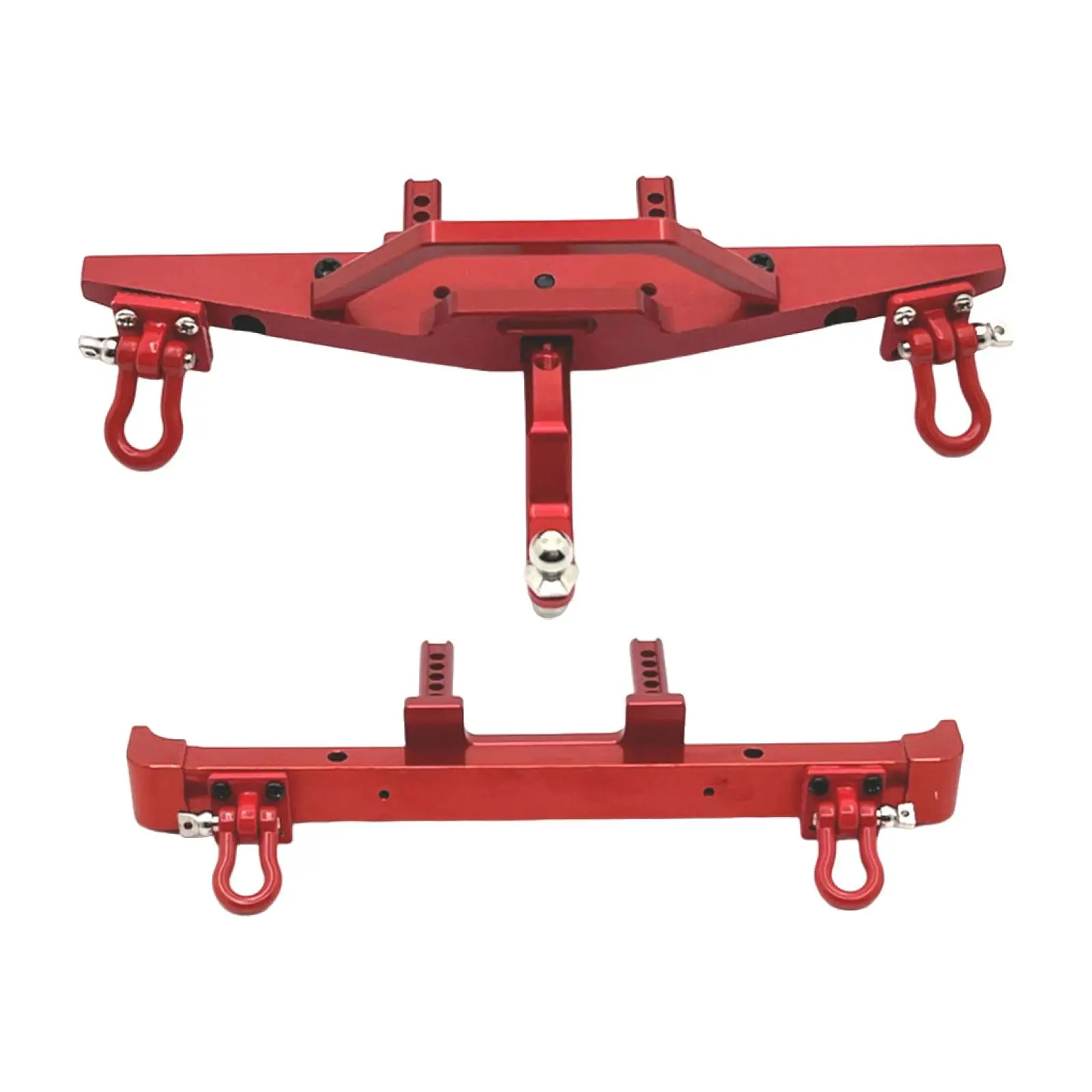 2x 1:12 Aluminum RC Front and Rear Guard DIY Accessories Easy to Install Upgrade Part Replacement for MN128 RC Vehicles