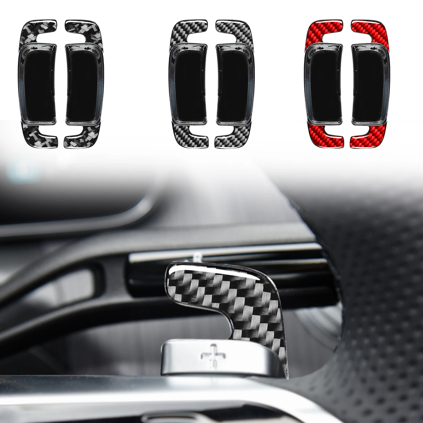 

For Mercedes-Benz New C260L GLC300L GLB GLA Carbon Fiber Steering Wheel Paddle Shift Modified Car Interior For Benz C/E/S Class