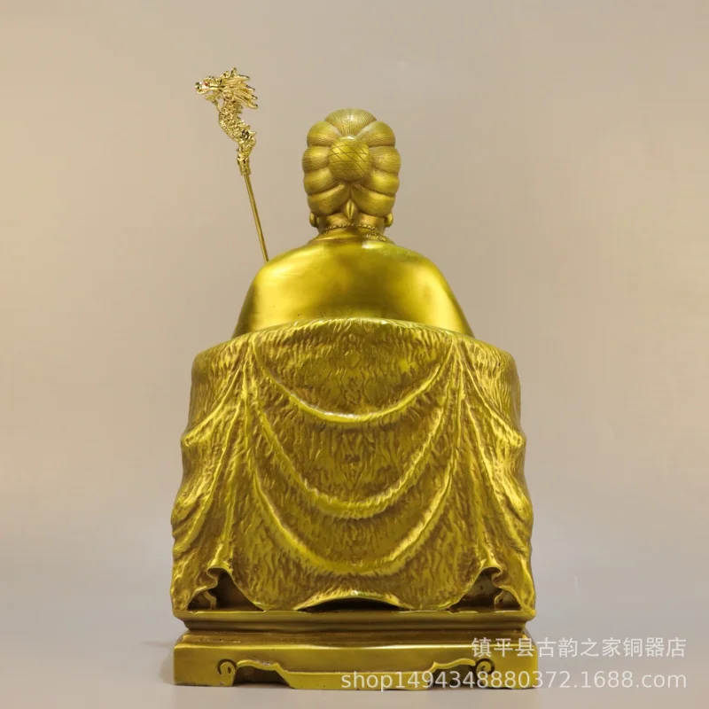 Pure Copper Lady Brass Mother Black Old Woman Figure Home Desktop Craft Ornament