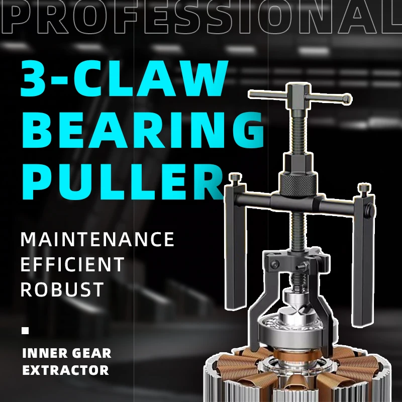3-Claw Bearing Puller Heavy Duty Inner Gear Extractor Professional Automotive Tool For Maintenance Repair And DIY Projects