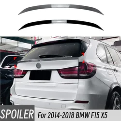 For 2014 2015 2016 2017 2018 BMW F15 X5 ABS Black Carbon Look Rear Roof Trunk Spoiler Center Wings Tuning Body Kit Accessories