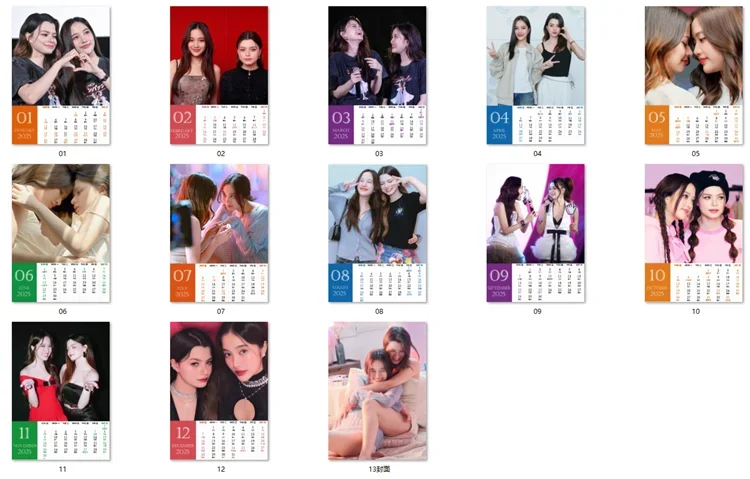 Customized The Loyal Pin FreenBecky 2025/2026 Taiwan Calendar Photography Notes Decoration Desktop Ornament Calendar GL CP