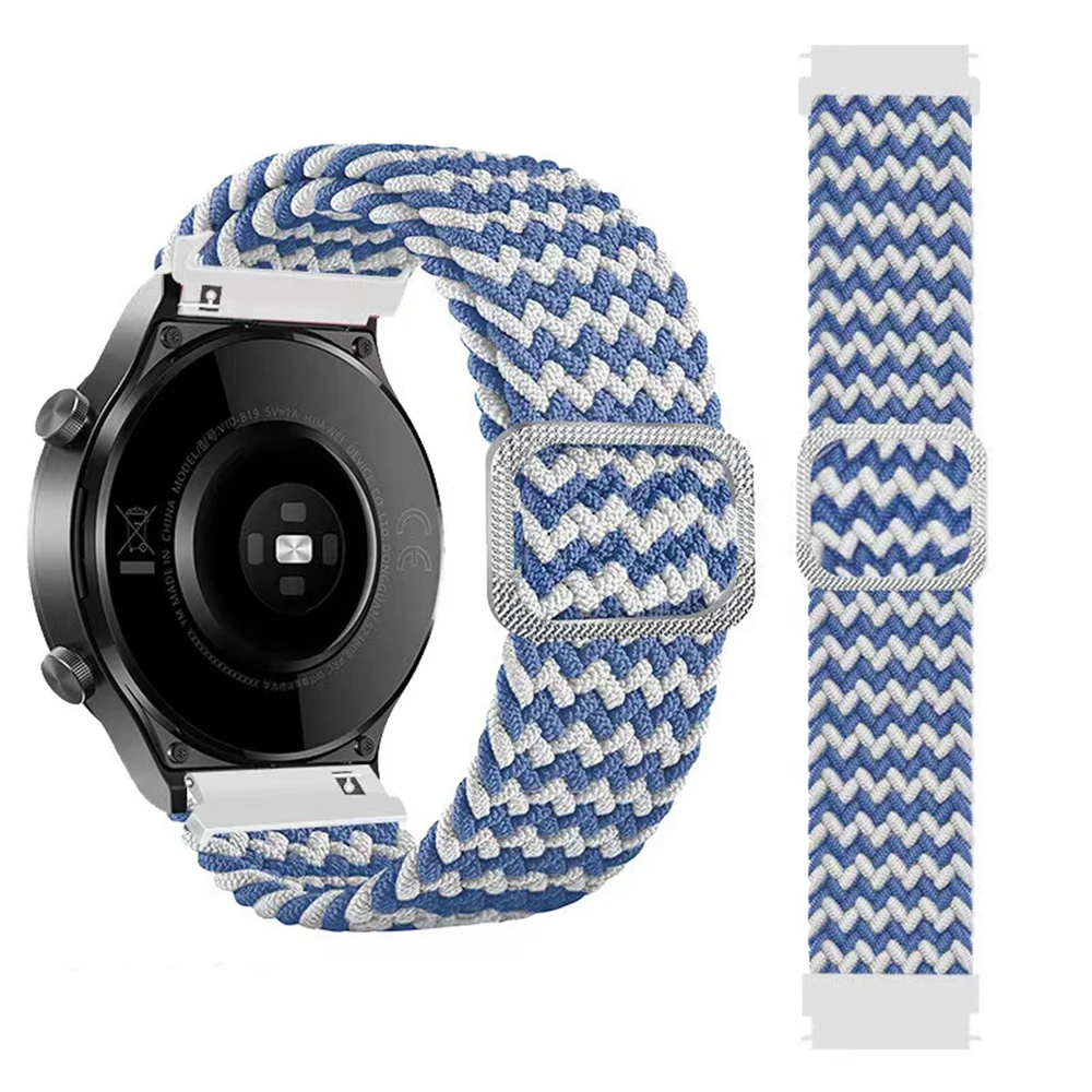 Nylon Strap for Samsung Galaxy Watch 7 6 5 4 40mm 44mm 6Classic 43/47mm 20mm 22mm Braided Solo Loop Band for Huawei Watch 3 4Pro