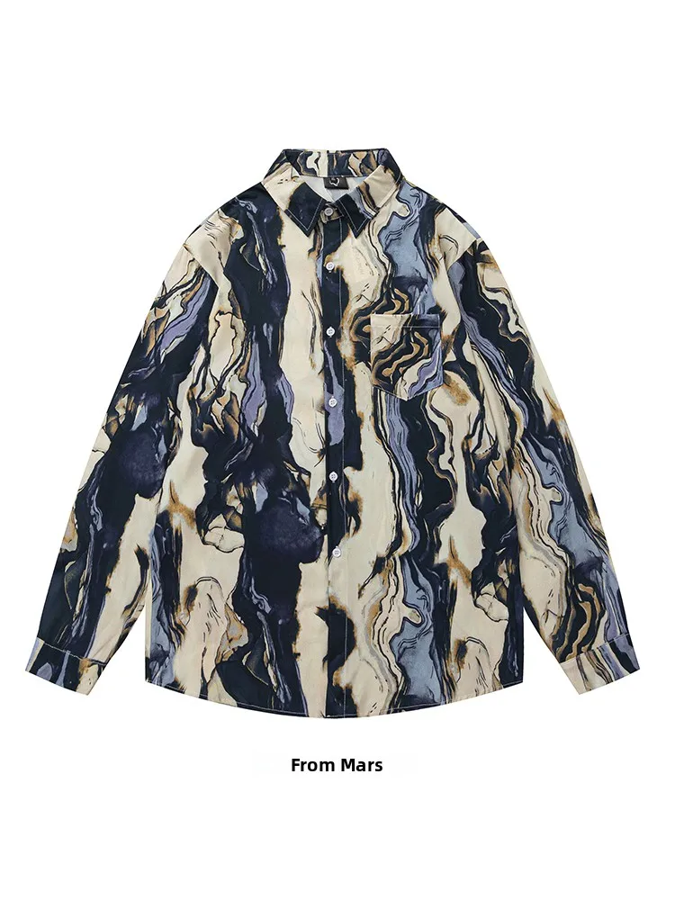 

Свободная длинная рубашка с острым воротником в стиле Lazy Sle: повседневный винтажный тренд, осенне-зимняя мода, молодежный стиль