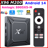 2025 All New Android 14 TV BOX X96 M200 6nm chipset Amlogic S905X5M 4GB 64GB 1000M LAN AV1 BT5.0 5G Dual Wifi 4K HDR Set Top Box