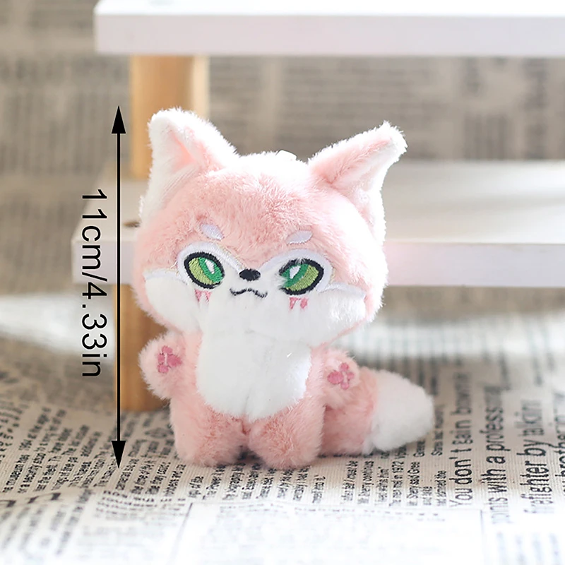 Cartoon Cute Soft Stuffed Animal Toys Little Fox Plush Dolls Keychain Bag Pendant Backpack Hanging Ornaments Kids Birthday Gifts