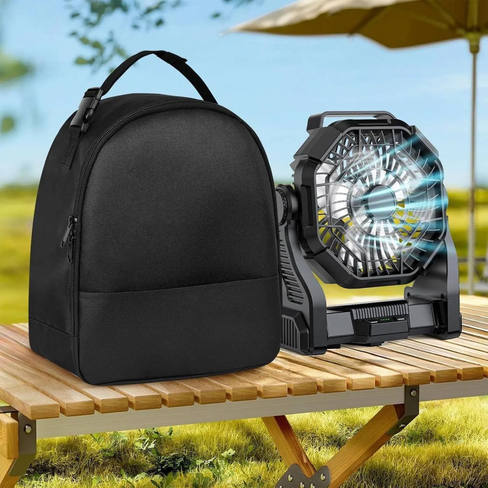 Camping Fan Carrying Case Oxford cloth Camping Fan Carry Bag Lightweight Appliance Accessory for Campers