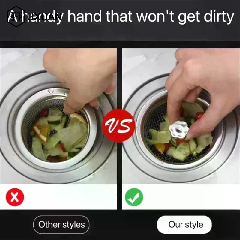 

Kitchen Sink Stainless Steel Filter Sewer Mesh Strainers Bathroom Sink Floor Drain Hair Waste Filter Drain Basket Hole Filter