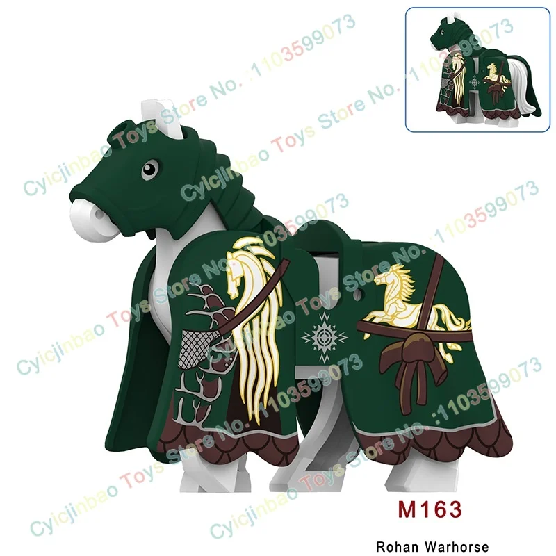Medieval Animal Mounts War Horses Movable Models Building Blocks Toys Cloaks Plastic Accessories Christmas Gifts M163-170