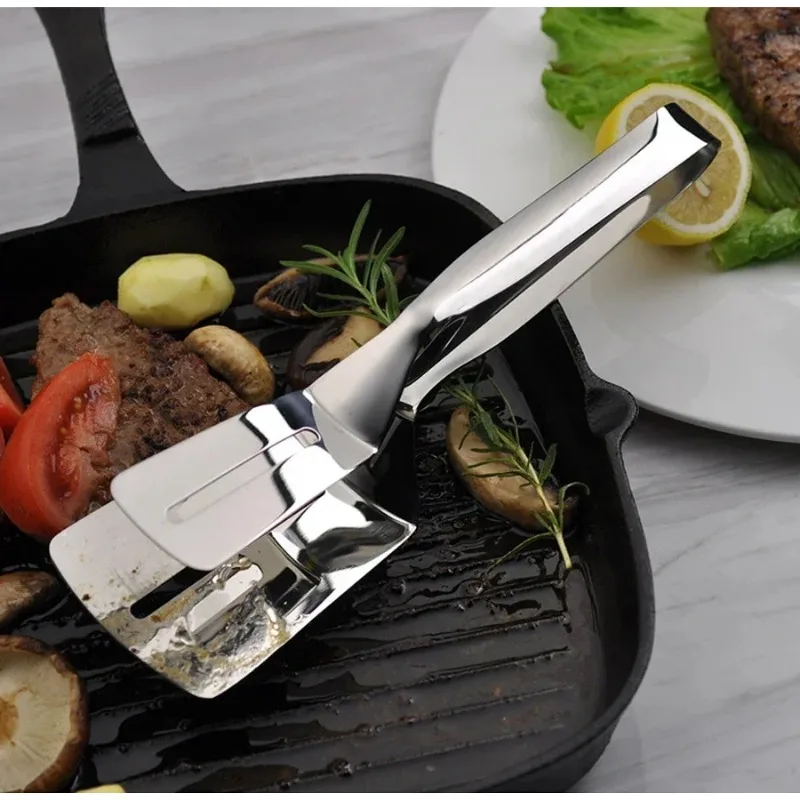 

Kitchens Tongs Premium Stainless Steel Multipurpose Gripper Bread Clip/Steak Clamps/Fried Steak Clamp/Barbecue Tongs