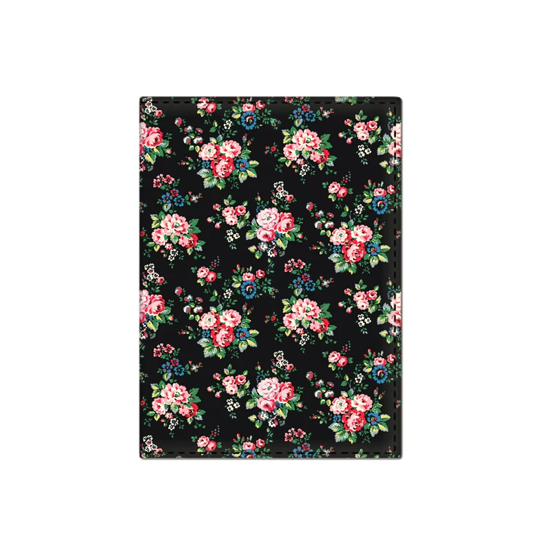 Funda de pasaporte de flores y pájaros para mujer, soporte de pasaporte de viaje para niñas, billetera de cuero PU para tarjetas de crédito, lindo